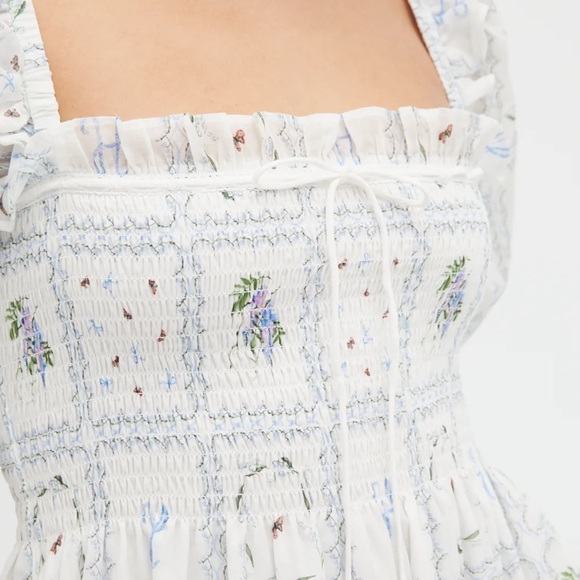 Hill House Home Scarlett Nap Dress in White Floral Patchwork - Picture 3 of 8